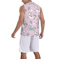thumbnail image 2 of Naloa Llama Unicorn and Rainbow Basketball Jersey Reversible Men's Mesh Athletic Sports Shirts Training Practice S-4XLSmall, 2 of 6
