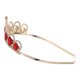 thumbnail image 3 of GOOHOCHY Tiara de corazón rojo, corona de corazón, joyería para el cabello, corona de boda para novia, 3 of 7