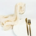 thumbnail image 4 of Ksopiavobs Cheesecloth Napkins Set of 12, 20 x 20 Inch Gauze Dinner Cloth Napkins, Handmade Square Rustic Table Napkins for Parties Weddings Event Family Dinner Boho Decoration, Ivory, 4 of 7