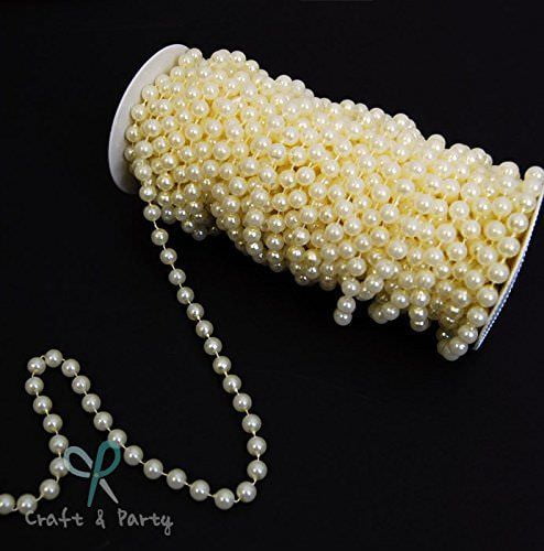 Crafts 18 Feet Roll Wedding 10mm String Faux Pearl Beads Garland Christmas 