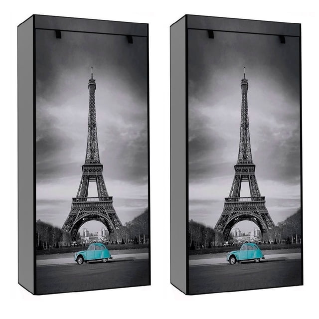 Kit Zapatera Organizador Armable Torre Eiffel Rack & Pack 2 Piezas 8 Niveles 24 pares Zapatos