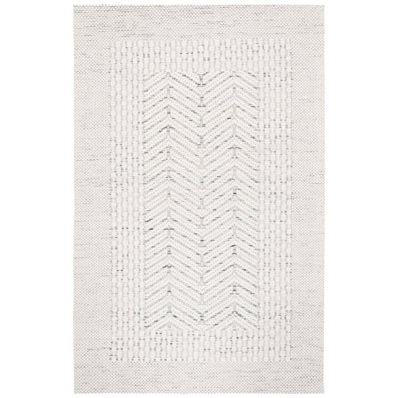 SAFAVIEH Marbella Marsan Bordered Area Rug, Ivory/Green, 6' x 9'