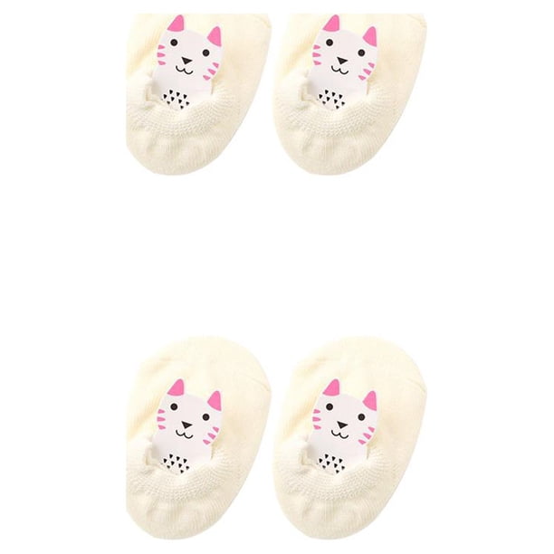 Guardurnaity Calcetines de suelo para bebés Calcetín corto para recién nacidos Medias para niños Transpirable Productos divertidos para interiores Beige METRO 2piezas Guardurnaity CBP392901