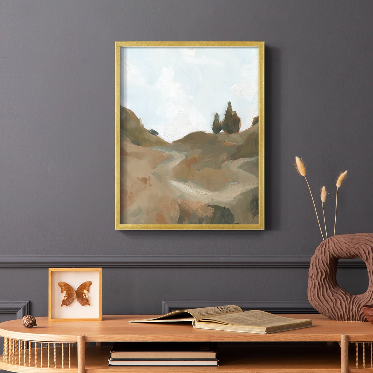 West Fork Hiking Trail III Framed Print in Gold Solid Wood 8 x 10 Framed Print