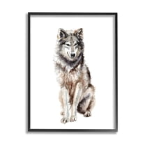 Stupell Industries Arctic Wolf Children's Nursery Animal Watercolor Painting, 24 x 30,Design by Fox Hollow Studios
