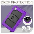 thumbnail image 3 of Allytechgroup 10.9" Rugged Bumper Tablet Case with Screen Protector, Kickstand, Shoulder Strap, Purple, 3 of 8