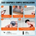 thumbnail image 5 of KFFKFF 6in x 100ft Solar Panel Bird Guard w/ 100 Pcs Fasteners & 50 Pcs Tie Wires, Critter Guard Roll Kit PVC Coated Guard Wire Solar Panel Roof Protection Net for Squirrel, Bird Proofing, 5 of 9