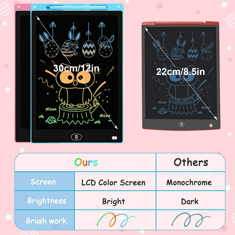 Kids Drawing Pad Doodle Board，LCD Writing Tablet,Erasable Reusable  Electronic Drawing Pads,Educational Toys Gift for 3 4 5 6 7 8 Years Old  Kids Toddler 