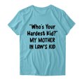 thumbnail image 2 of Gibobby Blusa Casual de Mujer Mujeres Casual Impresión Manga Corta Tops Blusa Cuello Redondo Casual Tee Túnica Camisas(Azul celeste,CH), 2 of 3