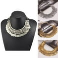 thumbnail image 2 of Collier Déclaration à la Mode Vintage Pièce Pompon Collier Pièce Collier Choker pour les Femmes, 2 of 10