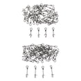 thumbnail image 1 of 100x Negro Portátil de material acero Inoxidable De Resistencia quickly lock Fishing Snaps Clips Giratorios, 1 of 9