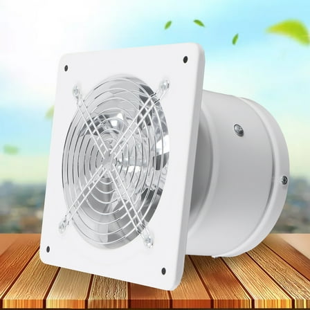 6" Exhaust Fan Wall Mounted Ventilation Fan White For Kitchen Bathroom 110V