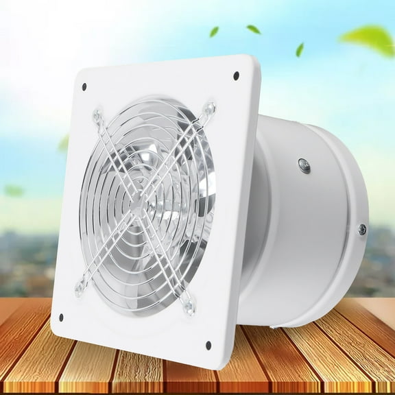 6" Exhaust Fan Wall Mounted Ventilation Fan White For Kitchen Bathroom 110V
