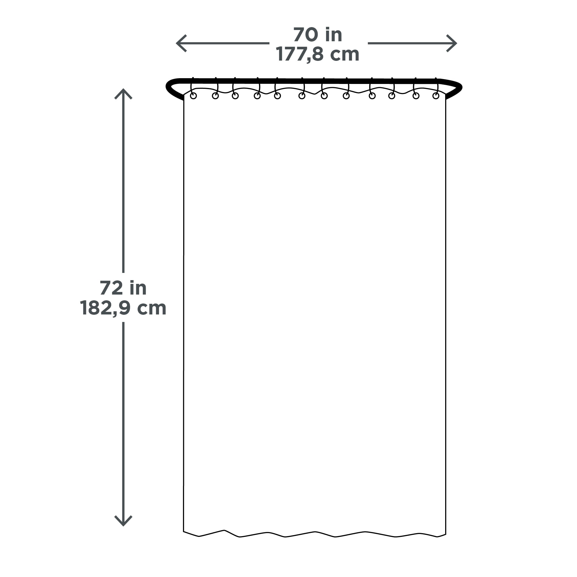 Better Homes & Gardens Waterproof Fabric Shower Liner