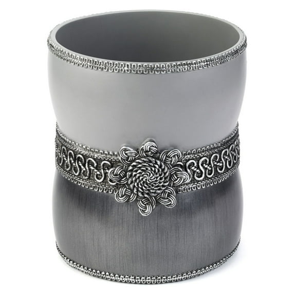 Braided Medallion Waste Basket Granite