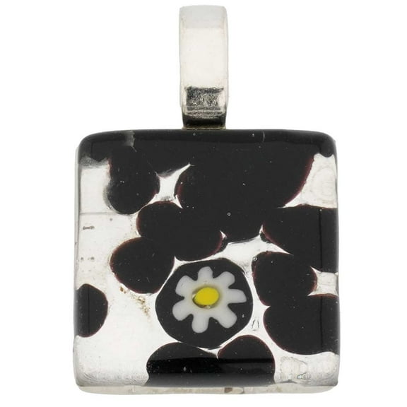 GlassOfVenice Murano Glass Venetian Reflections Square Pendant