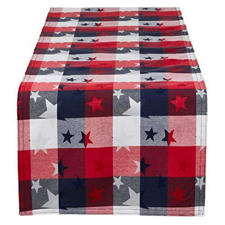 

Fennco Styles Checkered Stardom Collection Traditional Plaid Table Linens