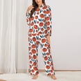 thumbnail image 2 of Sikiie Hand Drawn Tomatoes Women's Long-Sleeve Shirt and Full-Length Bottom Pajama Set (s-xxl)-Small, 2 of 7