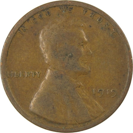 1919 Lincoln Wheat Cent G Good Penny 1c Coin
