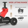 thumbnail image 4 of HOMCOM 1.5 Ton Big Wheel Off-Road Jack with Extra Saddle, Heavy Duty Steel Hydraulic Car Jack, Vehicle Lift Floor Jack for Trucks, SUVs, ATVs, Red, 4 of 9