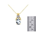 thumbnail image 3 of RYLOS Necklace Yellow Gold 14K Classic Designer Necklace Gemstone &  Diamonds Pendant with 18" Chain 9X7MM Aquamarine March Birthstone Womens Jewelry Gold Necklace, 3 of 6