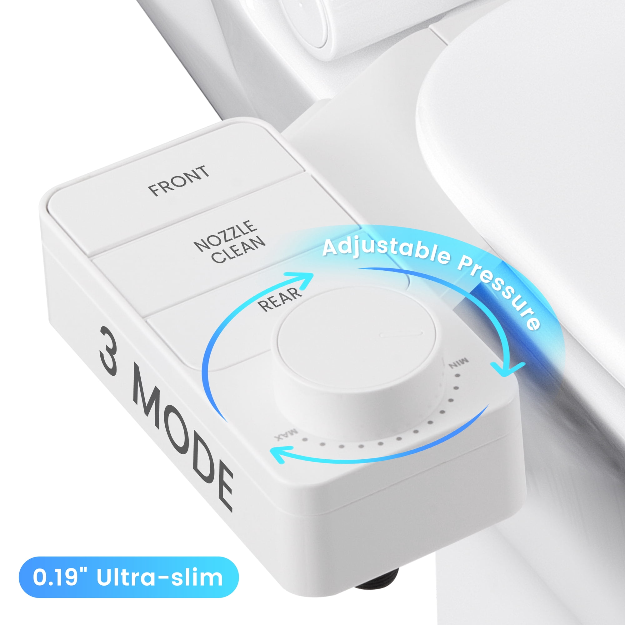 Doulami Bidet Attachment for Toilet, Self-Cleaning Cold Water Bidet, Non-Electric Toilet Seat Attachment,Dual Nozzle Adjustable Water Pressure