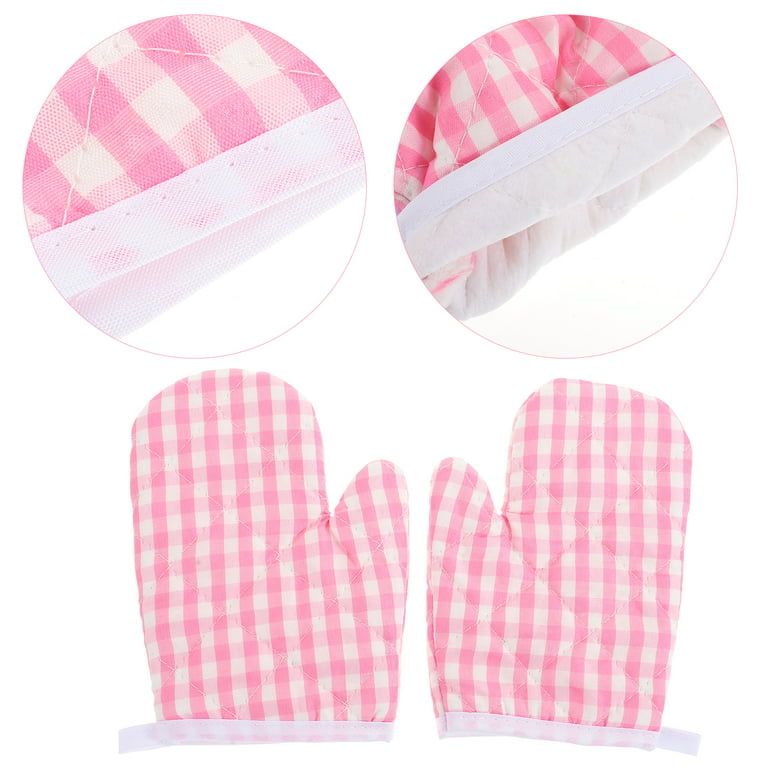  2Pcs Kids Oven Mitts for Children Play Kitchen, Microwave Oven  Gloves Kitchen Baking Mitts, Red Checkered Heat Resistant Kitchen Mitts for  Safe Backing Cooking BBQ (Sky- Blue Checkered) : Home 