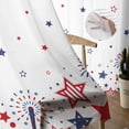 thumbnail image 5 of Red Blue Star 4th of July Sheer Curtains 96 Inches Long 2 Panels Set, Window Sheer Curtains for Living Room/Bedroom, Independence Day Fireworks Light Filtering Rod Pocket Curtain 52'' x 96'' x 2, 5 of 7