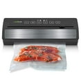 thumbnail image 1 of NutriChef PKVS25BK Scelleuse Améliorée / Système de Mise sous Vide Automatique pour la Conservation de l'Air avec Trousse de Départ / Conception Compacte / Testé en Laboratoire / Mode Aliments Secs et Humides, Coupe-Sac Intégré, Acier Inoxydable/noir, 1 of 7