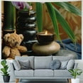 thumbnail image 4 of Orinice Teddy Bear Candle Bamboo Plant Tapestry Wall Hanging Unique Style for Home Wall Decor - Living Room, Bedroom, Apartment, Farmhouse, Dorm 50x40inch, 4 of 6