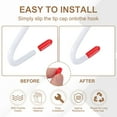 thumbnail image 3 of 200pcs Pegboard Hooks Protector Rubber End Caps, Peg Board Hook Flexible Prongs End Tips Caps Rack Cover for Pegboard  Dishwasher Hook, Red(16mm Long 4mm Inner Dia), 3 of 6