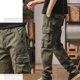 thumbnail image 4 of Pantalones largos para hombre, cintura elástica, transpirables, cómodos, suaves, informales, de playa, de poliéster, 4 of 8