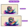 thumbnail image 5 of Hippie Scottish Fold Portrait oil painting Watercolor Tie-dye Vintage Desk Mat Full Keyboard Mouse Pad Cat Lover Kitten Owner Gifts Large Mousepad - 00015, 5 of 5