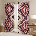 thumbnail image 2 of jejeloiu Southwestern Aztec Geometric Curtains Pack of 2 (42x84 Each),Rustic Western Boho Curtains Blackout,Beige Red Deepblue Bedroom Curtains For Teens,Ultra Soft Home Decor, 2 of 6