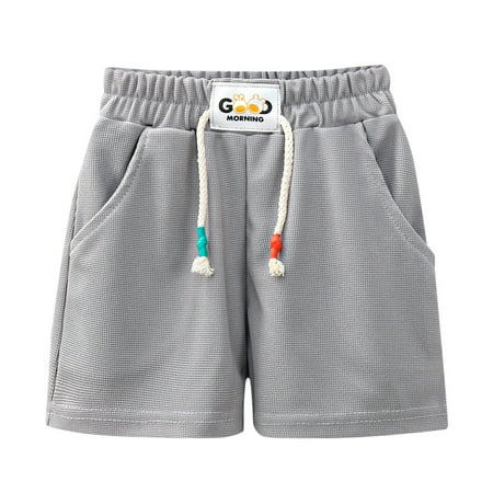 

Girls Graphic Tees Children Shorts Boys Drawstring Casual Summer Shorts Elastic Pants Girls Tops