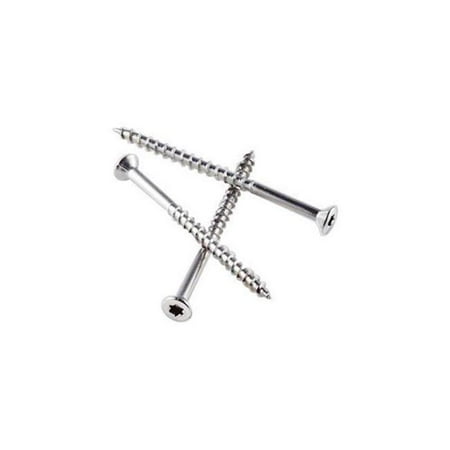 

No. 8 x 1.63 in. Lobe Flat Head Coated Stainless Steel Deck Screws 2.5 lbs