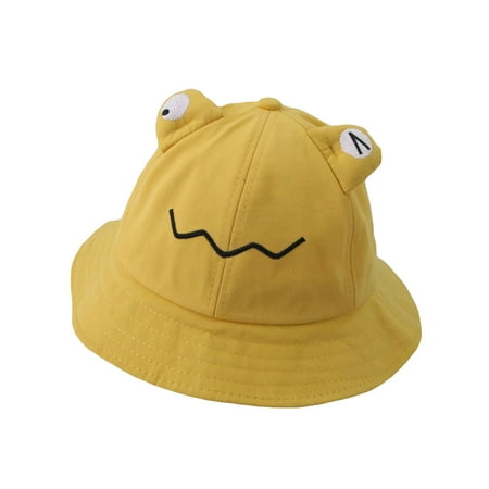 

Wanwan Kids Summer Cute Cartoon Frog Windproof Sun-proof Protective Hat Bucket Cap