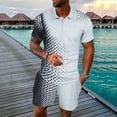 thumbnail image 2 of PEASKJP Mens 2 Piece Sweatsuits Sets Short Sleeve T-Shirt and Drawstring Shorts Set,Black S, 2 of 5