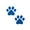 Blue Paw Dog, variant on FINCIBO 3" x 3" Vinyl Decor Decal Sticker Removable For Notebook, Ipad, Car - Set of 2 White Paw Dog