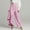 c01Pink, variant on Flowy Pants for Women Button Up High Waisted Wide Leg Pants Trendy Side Split Summer Fashion Straight Leg Trousers Brown L