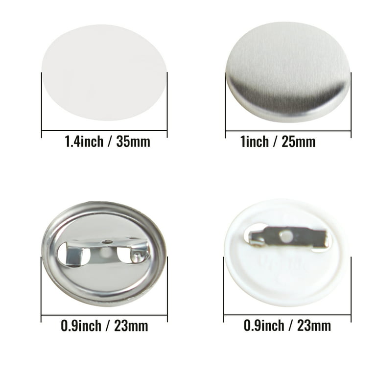 100 Set of Keychain Bottle Opener Metal Button Supplies Button Parts for  44mm 58 mm 1.75 inch 2.25inch Button Maker Machine DIY Pin Maker