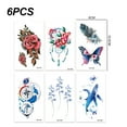 thumbnail image 2 of Tatuajes temporales para mujeres, adolescentes y niñas (36 hojas), tatuaje temporal para fiesta en la piscina en la playa de verano, 2 of 6