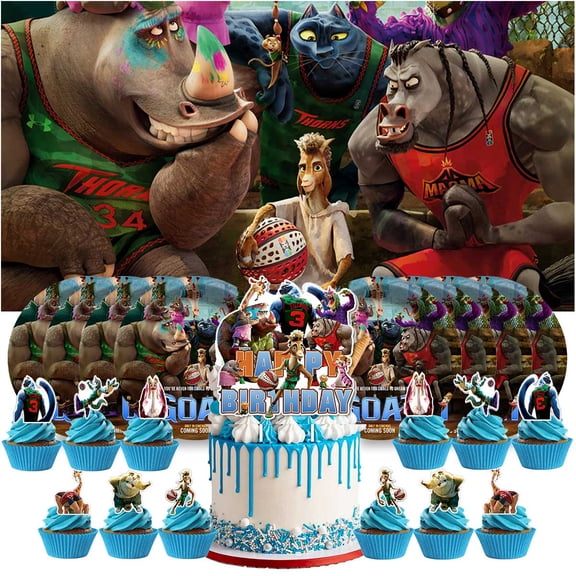 Goat Movie 2026 Birthday Supplies Plates Decorations Decor Backdrop Banner Cake Topper Fans