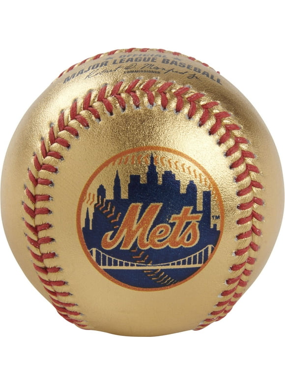 New York Mets Rawlings Gold Leather Baseball