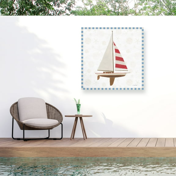 James Wiens 'Beach Days IV' Outdoor Canvas 18x18