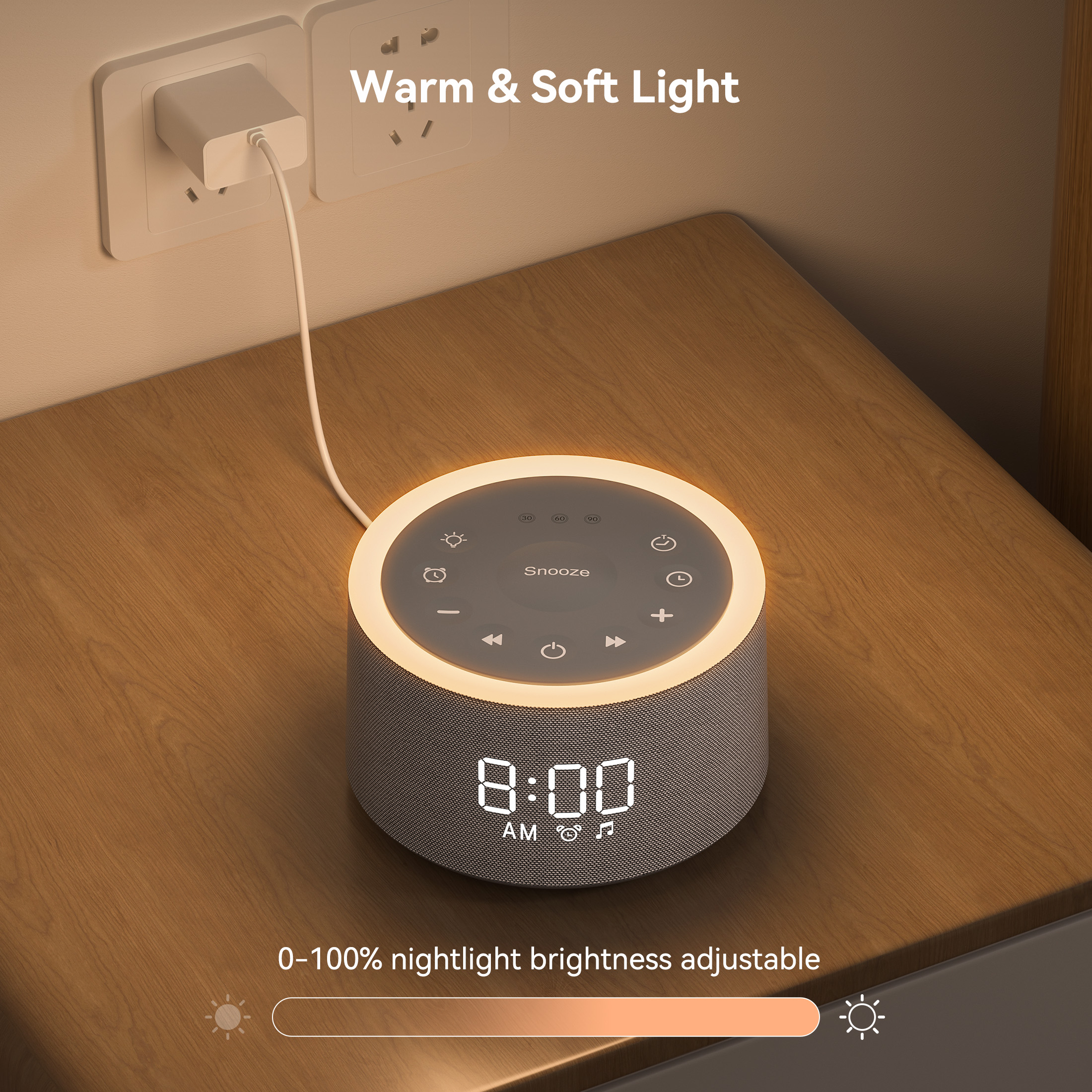 Dreamegg Sound Machine with Night Light, 29 Sounds photo 7