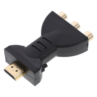 to 3 RGB RCA Video Audio Adapter AV Component Converter for 720P 1080iP 1080P DVD Projector (Black)