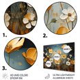 thumbnail image 3 of Designart "Yellow Blue Buttercups Golden Glow Collage II" Floral Metal Wall Decor, 3 of 5