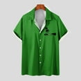 thumbnail image 3 of Camisas de Manga Larga para Hombres Blusa Cómoda de Cuello de Impresión, Camisa Casual de Poliéster para Uso Diario, de Fiesta Y de Primavera de Verano, 3 of 4