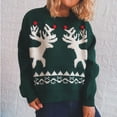 thumbnail image 2 of Pull de Noël pour Femmes, Tricoté à la Main, Mode, Décontracté, Imprimé, Cardigan Chaud, Fermeture Mi-Longue, Col Rond, 2 of 6